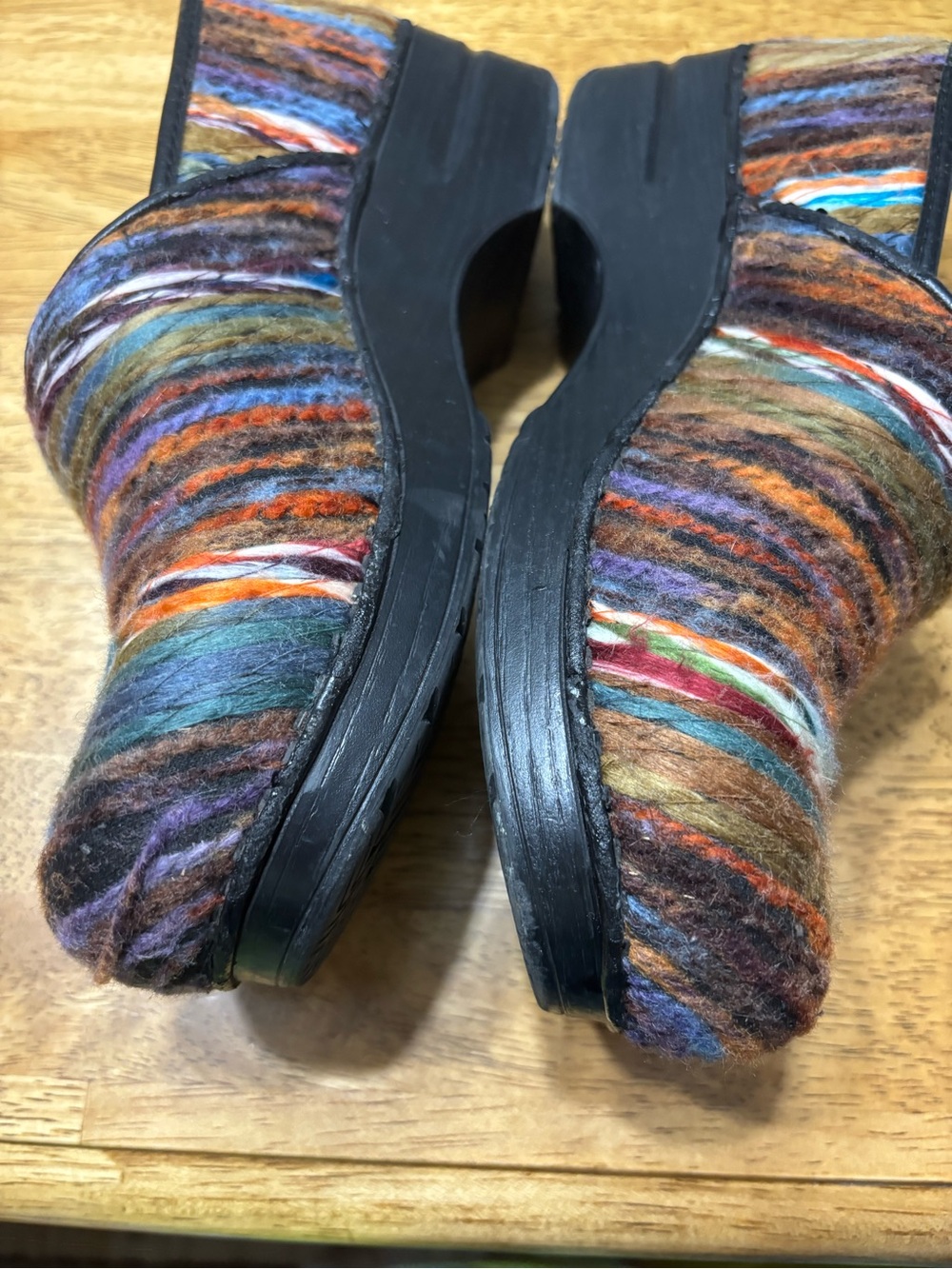Dansko Professional-Style Multicolor Wool Clogs - Picture 5 of 7